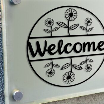 Intra απο ξύλο plywood 3mm-4mm πάχος – Πακέτο Sign Sign Door Welcome Δίασταση  40x30 cm INTRAFABR-32210058 - Image 6