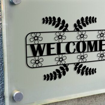 Intra απο ξύλο plywood 3mm-4mm πάχος – Πακέτο Sign Sign Door Welcome Δίασταση  40x30 cm INTRAFABR-32210058 - Image 7