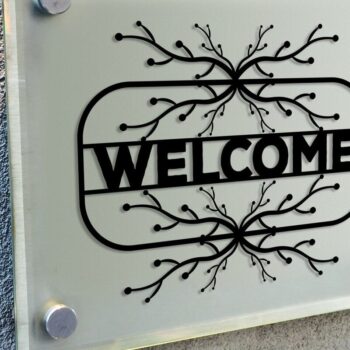 Intra απο ξύλο plywood 3mm-4mm πάχος – Πακέτο Sign Sign Door Welcome Δίασταση  40x30 cm INTRAFABR-32210058 - Image 8