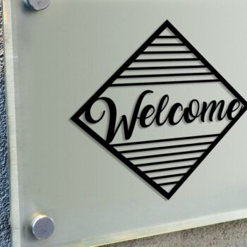 Intra απο ξύλο plywood 3mm-4mm πάχος – Πακέτο Sign Sign Door Welcome Δίασταση  40x30 cm INTRAFABR-32210058 - Image 9