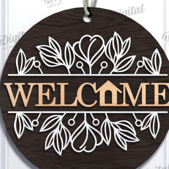 Intra απο ξύλο plywood 3mm-4mm πάχος – Πακέτο κοπής λέιζερ επιγραφών υποδοχής πόρτας Δίασταση 20x20 cm INTRAFABR-112148749 - Image 1