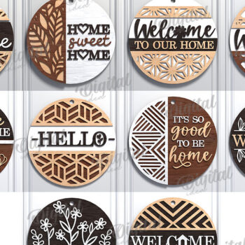 Intra απο ξύλο plywood 3mm-4mm πάχος – Πακέτο κοπής λέιζερ επιγραφών υποδοχής πόρτας Δίασταση 20x20 cm INTRAFABR-112148749 - Image 2