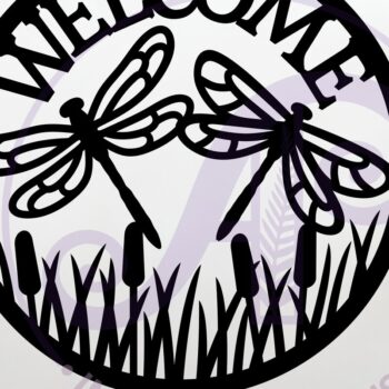 Intra απο ξύλο plywood 3mm-4mm πάχος – Καλωσόρισμα Dragonfly Wall Sign, Αρχείο Δίασταση  40x30 cm INTRAFABR-121305711 - Image 2