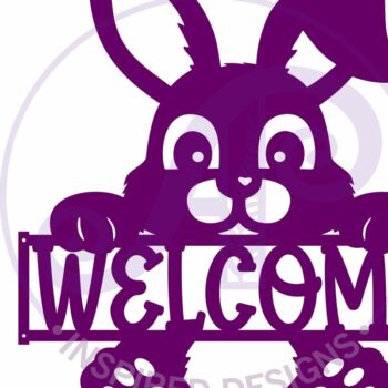 Intra απο ξύλο plywood 3mm-4mm πάχος – Καλώς ορίσατε Easter Bunny Wall Art Sign, Δίασταση  40x30 cm INTRAFABR-119283825 - Image 3