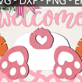 Intra απο ξύλο plywood 3mm-4mm πάχος – Καλώς ορίσατε Πασχαλινή επιγραφή Δίασταση  20x20 cm INTRAFABR-116557784 - Image 2