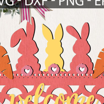 Intra απο ξύλο plywood 3mm-4mm πάχος – Καλώς ορίσατε Πασχαλινή επιγραφή Δίασταση  20x20 cm INTRAFABR-116557512 - Image 3