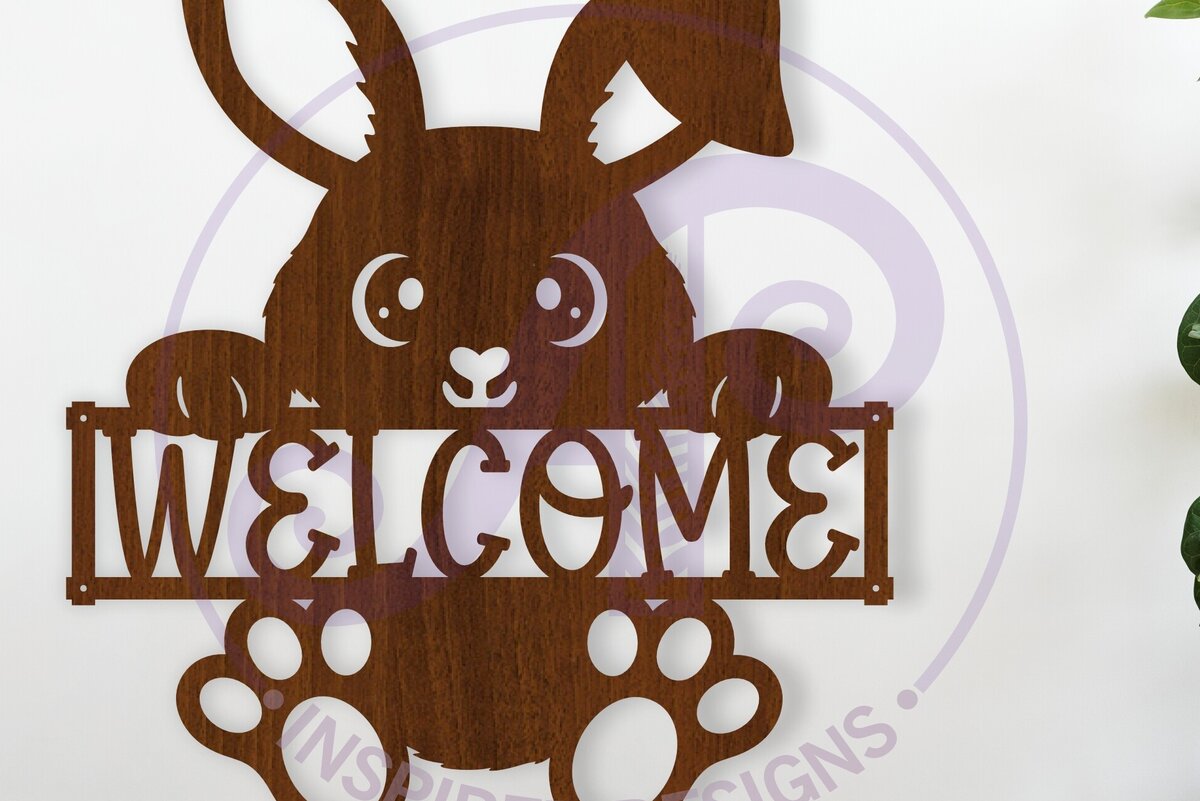 Intra απο ξύλο plywood 3mm-4mm πάχος – Καλώς ορίσατε Πασχαλινή επιγραφή τοίχου, Αρχείο Δίασταση  40x30 cm INTRAFABR-116859628