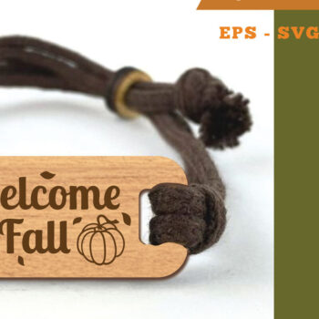 Intra απο ξύλο plywood 3mm-4mm πάχος – Welcome Fall Bracelet 1 Δίασταση  20x20 cm INTRAFABR-111386420 - Image 1