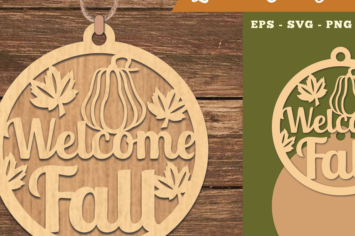 Intra απο ξύλο plywood 3mm-4mm πάχος – Καλωσόρισμα Fall Ornment 1 Δίασταση  20x20 cm INTRAFABR-111385281