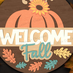 Intra απο ξύλο plywood 3mm-4mm πάχος – Καλώς ορίσατε Φθινοπωρινή Κολοκύθα Δίασταση  20x20 cm INTRAFABR-125383377