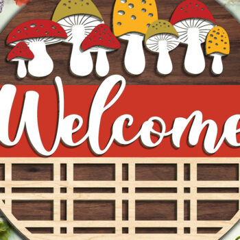 Intra απο ξύλο plywood 3mm-4mm πάχος – Καλώς ορίσατε Φθινοπωρινό Σήμα Δίασταση  20x20 cm INTRAFABR-100380715 - Image 1