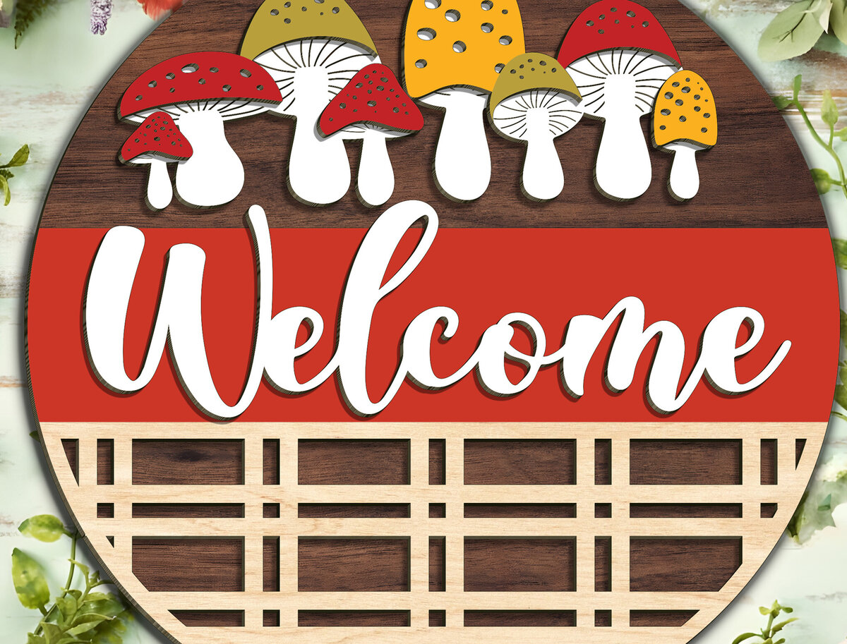 Intra απο ξύλο plywood 3mm-4mm πάχος – Καλώς ορίσατε Φθινοπωρινό Σήμα Δίασταση  20x20 cm INTRAFABR-100380715