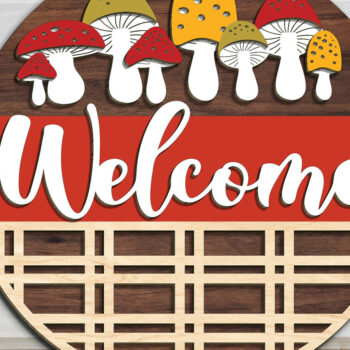 Intra απο ξύλο plywood 3mm-4mm πάχος – Καλώς ορίσατε Φθινοπωρινό Σήμα Δίασταση  20x20 cm INTRAFABR-100380715 - Image 3