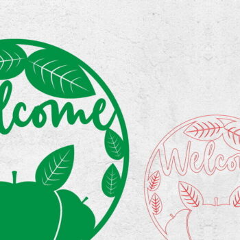 Intra απο ξύλο plywood 3mm-4mm πάχος – Καλωσόρισμα Φθινόπωρο στρογγυλεμένο σημάδι | Δίασταση  20x20 cm INTRAFABR-102404043 - Image 1