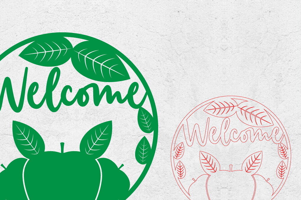 Intra απο ξύλο plywood 3mm-4mm πάχος – Καλωσόρισμα Φθινόπωρο στρογγυλεμένο σημάδι | Δίασταση  20x20 cm INTRAFABR-102404043