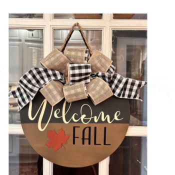 Intra απο ξύλο plywood 3mm-4mm πάχος – Καλωσορίσατε Φθινόπωρο Δίασταση  20x20 cm INTRAFABR-103259589 - Image 1