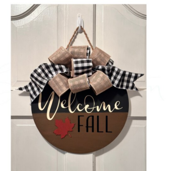 Intra απο ξύλο plywood 3mm-4mm πάχος – Καλωσορίσατε Φθινόπωρο Δίασταση  20x20 cm INTRAFABR-103259589 - Image 2