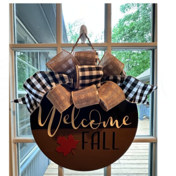 Intra απο ξύλο plywood 3mm-4mm πάχος – Καλωσορίσατε Φθινόπωρο Δίασταση  20x20 cm INTRAFABR-103259589 - Image 3