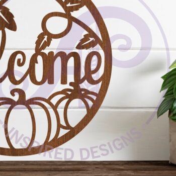 Intra απο ξύλο plywood 3mm-4mm πάχος – Καλωσόρισμα Φθινοπωρινή Επιγραφή Δίασταση  20x20 cm INTRAFABR-100978461 - Image 1