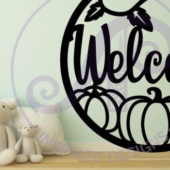 Intra απο ξύλο plywood 3mm-4mm πάχος – Καλωσόρισμα Φθινοπωρινή Επιγραφή Δίασταση  20x20 cm INTRAFABR-100978461 - Image 2