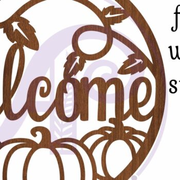 Intra απο ξύλο plywood 3mm-4mm πάχος – Καλωσόρισμα Φθινοπωρινή Επιγραφή Δίασταση  20x20 cm INTRAFABR-100978461 - Image 3