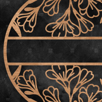 Intra απο ξύλο plywood 3mm-4mm πάχος – Καλωσόρισμα Floral στρογγυλή πινακίδα Δίασταση  20x20 cm INTRAFABR-117180510 - Image 1