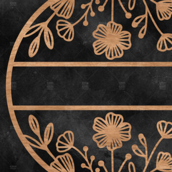 Intra απο ξύλο plywood 3mm-4mm πάχος – Καλωσόρισμα Floral στρογγυλή πινακίδα Δίασταση  20x20 cm INTRAFABR-117180527 - Image 1