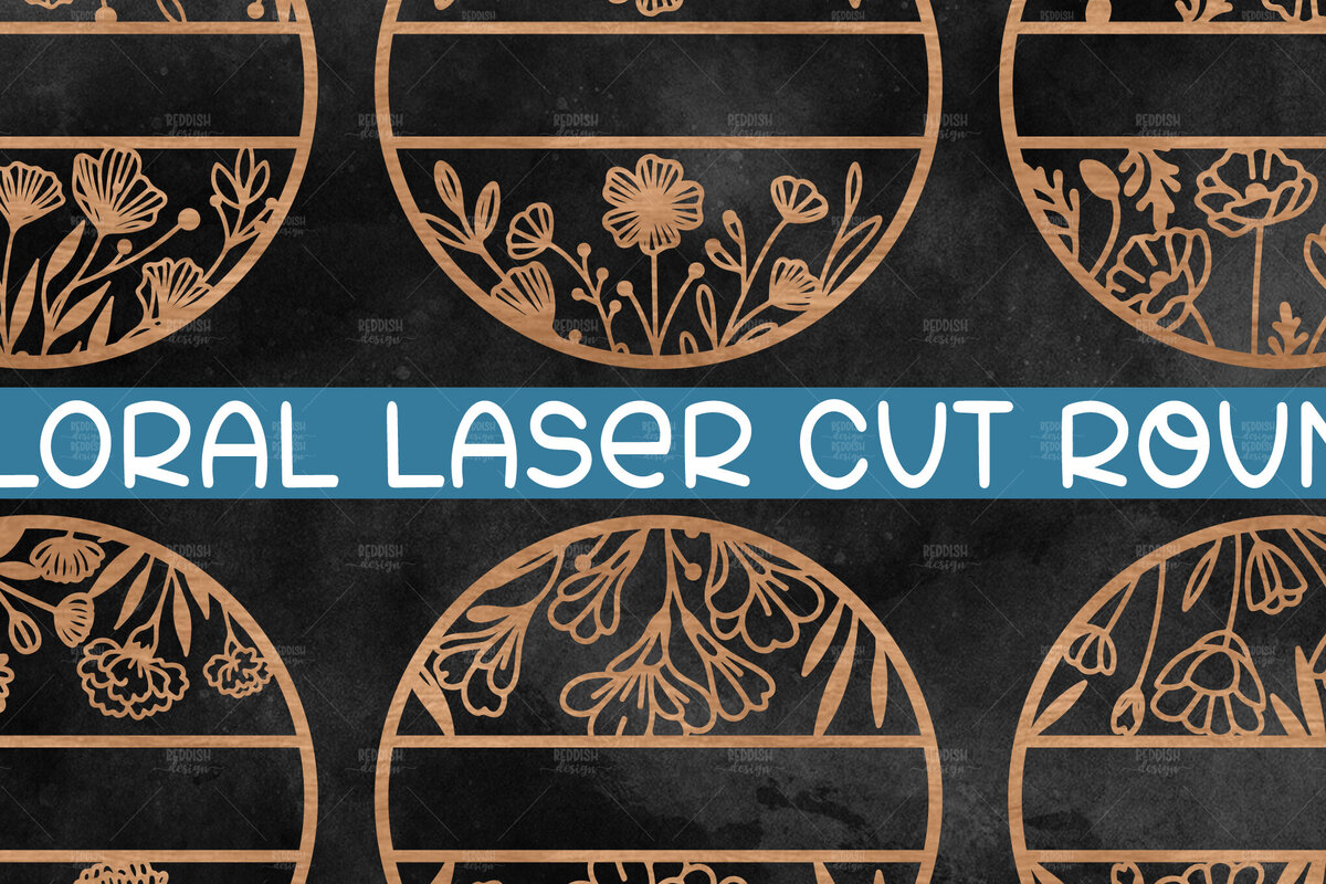 Intra απο ξύλο plywood 3mm-4mm πάχος – Καλωσόρισμα Floral στρογγυλή πινακίδα Δίασταση  20x20 cm INTRAFABR-117180617