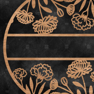 Intra απο ξύλο plywood 3mm-4mm πάχος – Καλωσόρισμα Floral στρογγυλή πινακίδα Δίασταση  20x20 cm INTRAFABR-117180490