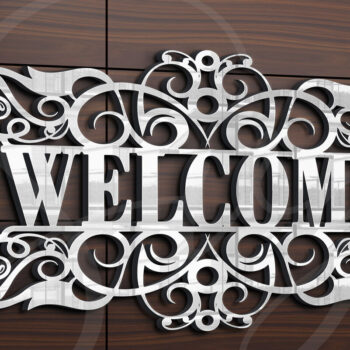 Intra απο ξύλο plywood 3mm-4mm πάχος – Καλώς ήλθατε για το σημάδι βεράντας με Δίασταση  20x20 cm INTRAFABR-8871811 - Image 1