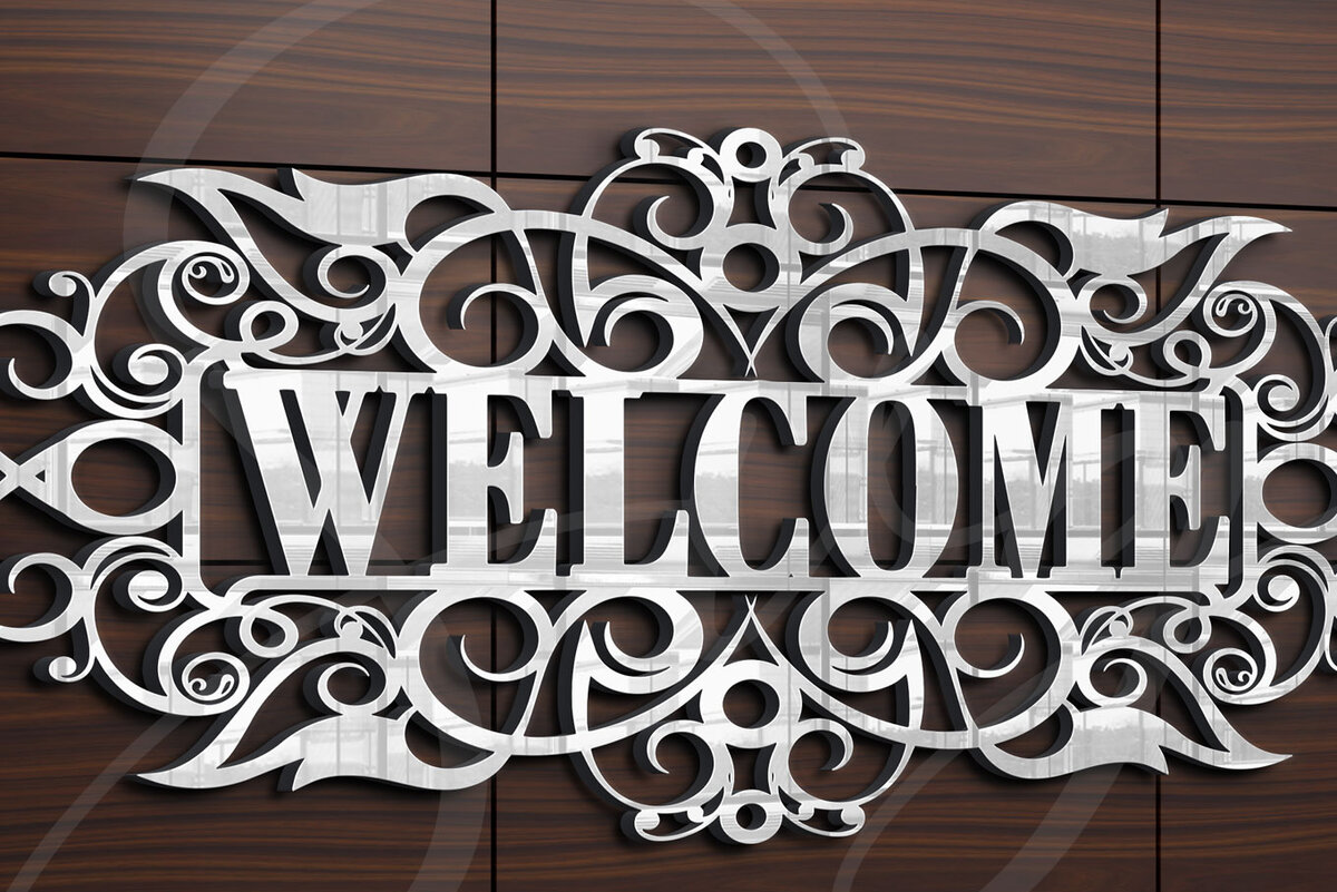 Intra απο ξύλο plywood 3mm-4mm πάχος – Καλώς ήλθατε για το σημάδι βεράντας με Δίασταση  20x20 cm INTRAFABR-8871811