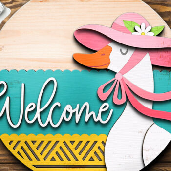 Intra απο ξύλο plywood 3mm-4mm πάχος – Welcome Goose Door Hanger, Laser Δίασταση 20x20 cm INTRAFABR-119837327 - Image 6