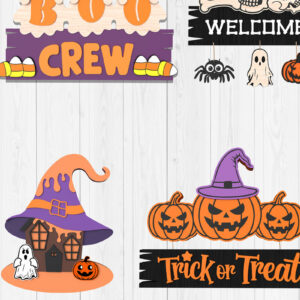 Intra απο ξύλο plywood 3mm-4mm πάχος – Καλώς ορίσατε Halloween Bundle Cut Laser Δίασταση  20x20 cm INTRAFABR-106047187