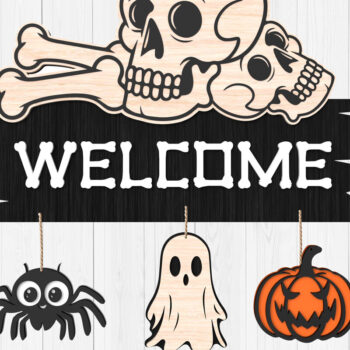 Intra απο ξύλο plywood 3mm-4mm πάχος – Καλώς ορίσατε Halloween Bundle Cut Laser Δίασταση  20x20 cm INTRAFABR-106047187 - Image 7