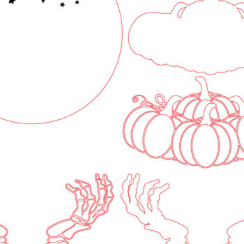 Intra απο ξύλο plywood 3mm-4mm πάχος – Πακέτο καλωσορίσματος Halloween Sign 3d Δίασταση  40x30 cm INTRAFABR-104923719 - Image 3