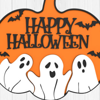 Intra απο ξύλο plywood 3mm-4mm πάχος – Πακέτο καλωσορίσματος Halloween Sign 3d Δίασταση  40x30 cm INTRAFABR-104923719 - Image 6