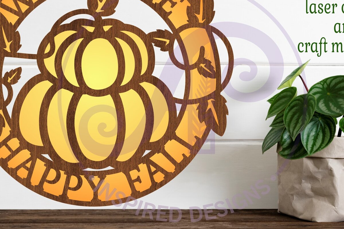 Intra απο ξύλο plywood 3mm-4mm πάχος – Καλώς ήρθατε, Happy Fall Wall Sign Laser Δίασταση  40x30 cm INTRAFABR-100883828