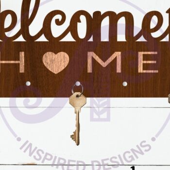 Intra απο ξύλο plywood 3mm-4mm πάχος – Welcome Home Σχέδια θήκης κλειδιού Δίασταση  20x20 cm INTRAFABR-117903054 - Image 2