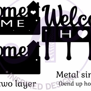 Intra απο ξύλο plywood 3mm-4mm πάχος – Welcome Home Σχέδια θήκης κλειδιού Δίασταση  20x20 cm INTRAFABR-117903054 - Image 3