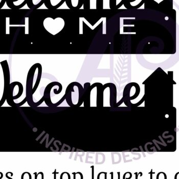 Intra απο ξύλο plywood 3mm-4mm πάχος – Welcome Home Σχέδια θήκης κλειδιού Δίασταση  20x20 cm INTRAFABR-117903054 - Image 4