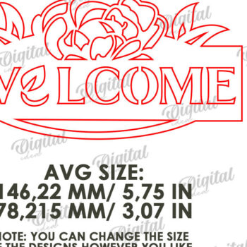 Intra απο ξύλο plywood 3mm-4mm πάχος – Πακέτο κοπής με λέιζερ καλωσορίσματος Home Signs Δίασταση  40x30 cm INTRAFABR-119261719 - Image 4