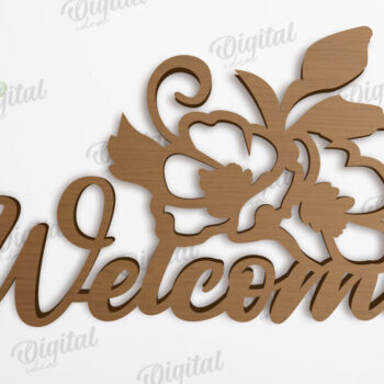 Intra απο ξύλο plywood 3mm-4mm πάχος – Πακέτο κοπής με λέιζερ καλωσορίσματος Home Signs Δίασταση  40x30 cm INTRAFABR-119261719 - Image 5