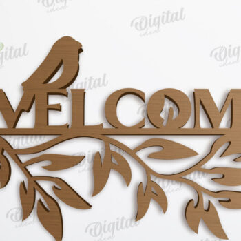 Intra απο ξύλο plywood 3mm-4mm πάχος – Πακέτο κοπής με λέιζερ καλωσορίσματος Home Signs Δίασταση  40x30 cm INTRAFABR-119261719 - Image 13