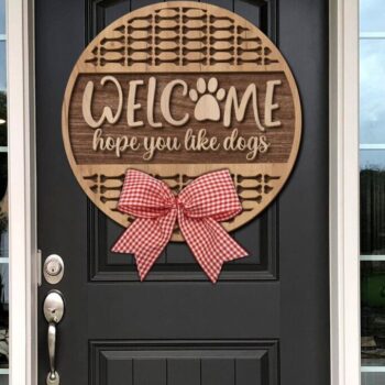 Intra απο ξύλο plywood 3mm-4mm πάχος – Υποδοχή Ελπίζω να σας αρέσουν τα σκυλιά Δίασταση  20x20 cm INTRAFABR-101855660 - Image 1