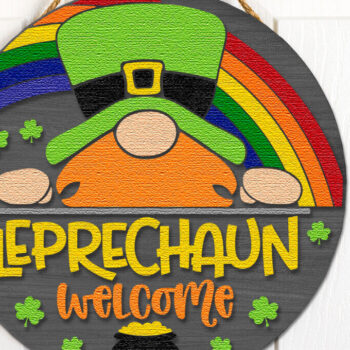 Intra απο ξύλο plywood 3mm-4mm πάχος – Καλωσορίσατε Leprechaun, ημέρα του Αγίου Πατρικίου Δίασταση 20x20 cm INTRAFABR-113162285 - Image 2