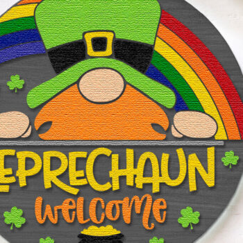 Intra απο ξύλο plywood 3mm-4mm πάχος – Καλωσορίσατε Leprechaun, ημέρα του Αγίου Πατρικίου Δίασταση 20x20 cm INTRAFABR-113162285 - Image 3