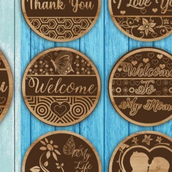 Intra απο ξύλο plywood 3mm-4mm πάχος – Welcome My Sign Bundle Design Δίασταση  40x30 cm INTRAFABR-32131856 - Image 11