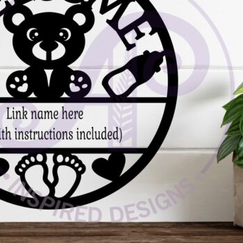 Intra απο ξύλο plywood 3mm-4mm πάχος – Καλώς ορίσατε Νέο λέιζερ Name Sign Baby Δίασταση  40x30 cm INTRAFABR-118172828 - Image 3