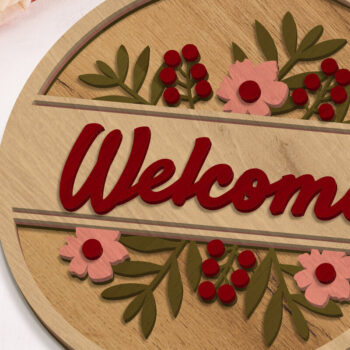 Intra απο ξύλο plywood 3mm-4mm πάχος – Καλωσόρισμα Διακοσμημένο Διακοσμητικό Πάνελ Δίασταση  40x30 cm INTRAFABR-91089893 - Image 3