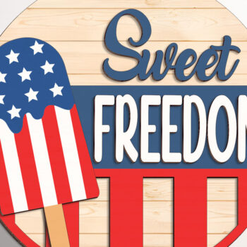 Intra απο ξύλο plywood 3mm-4mm πάχος – Καλώς ήρθατε Πατριωτικό σημάδι πόρτας Δίασταση  20x20 cm INTRAFABR-97105058 - Image 2